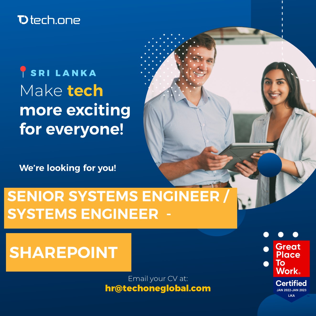 Senior Systems Engineer / Systems Engineer- SharePoint - Tech One Global